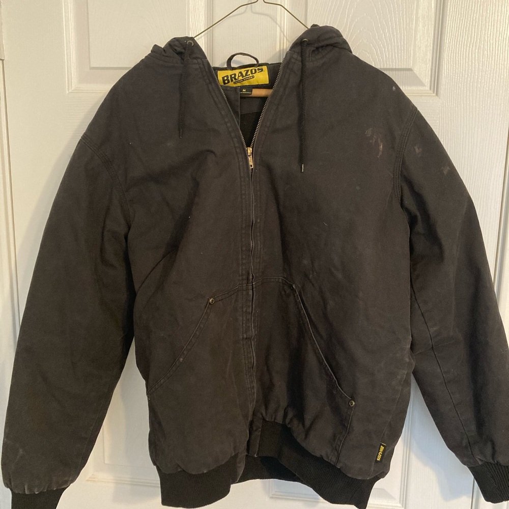 Men’s Black Carhartt-style hooded jacket